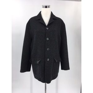 Brooks Brothers Black Wool Blend Coat Jacket‎